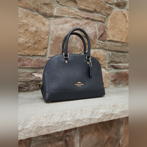 Coach Navy Leather Handbag - Picture 2 of 6